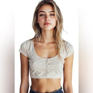 Women's gray alo crop top